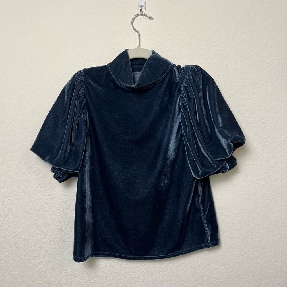 Blue Velvet Blouse